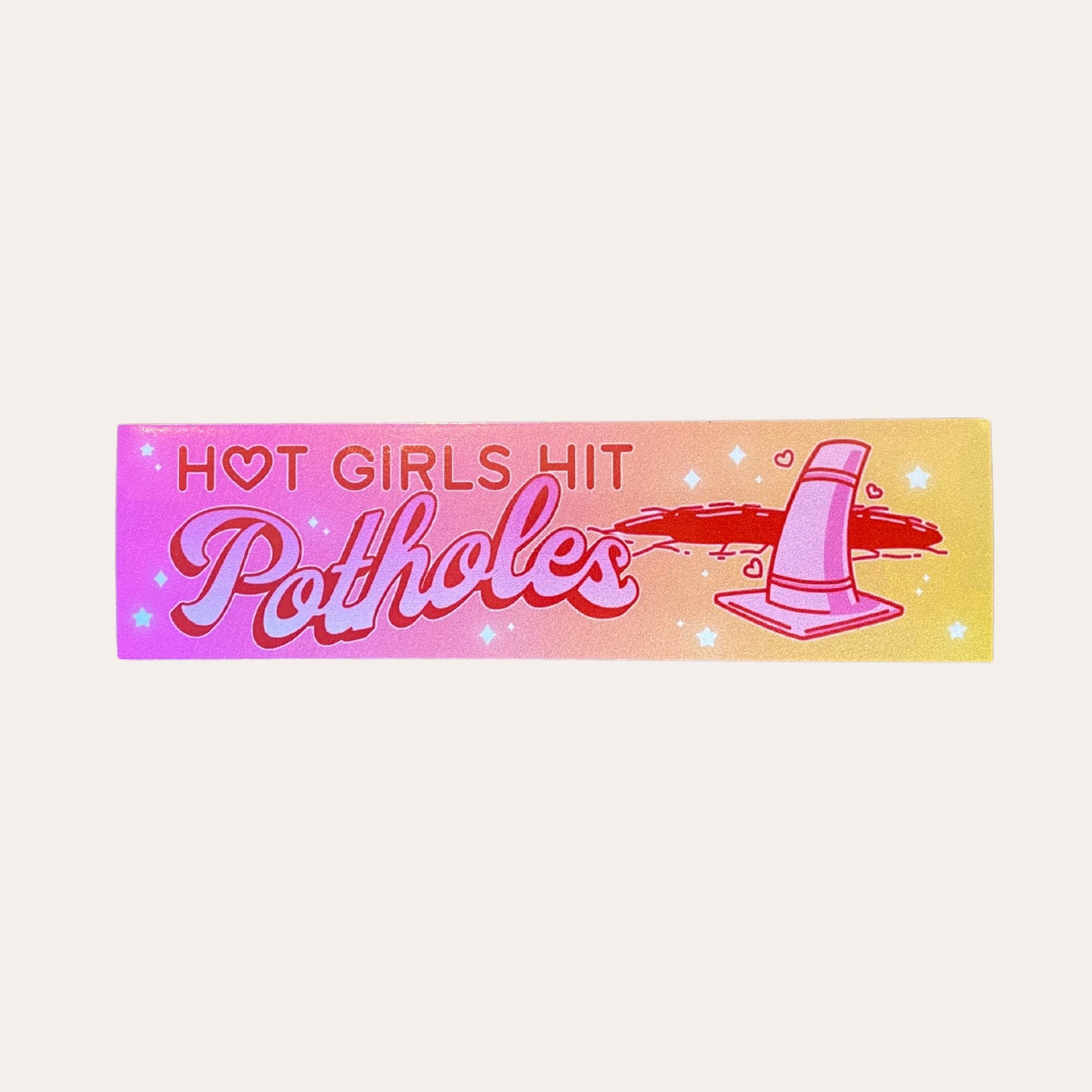 Hot Girls Hit Potholes Car Magnet