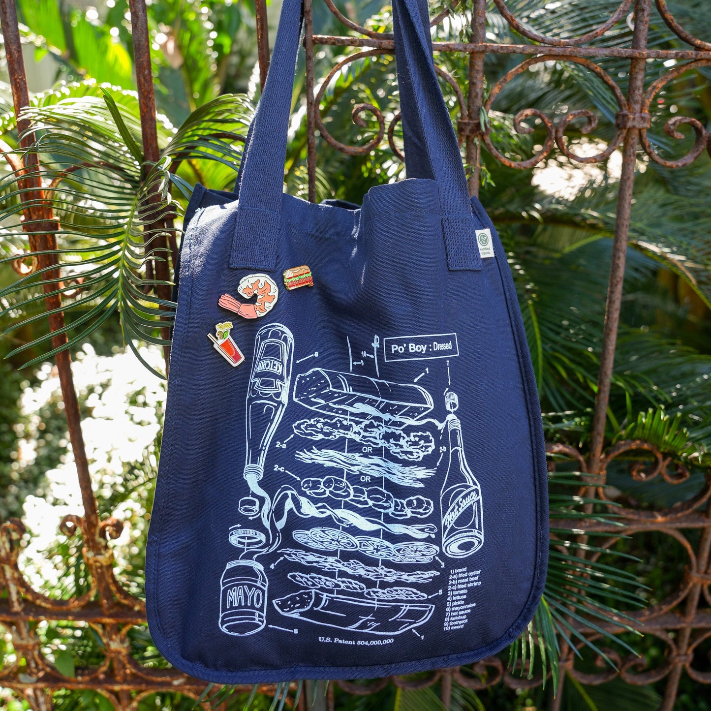 Po'Boy Patent Tote