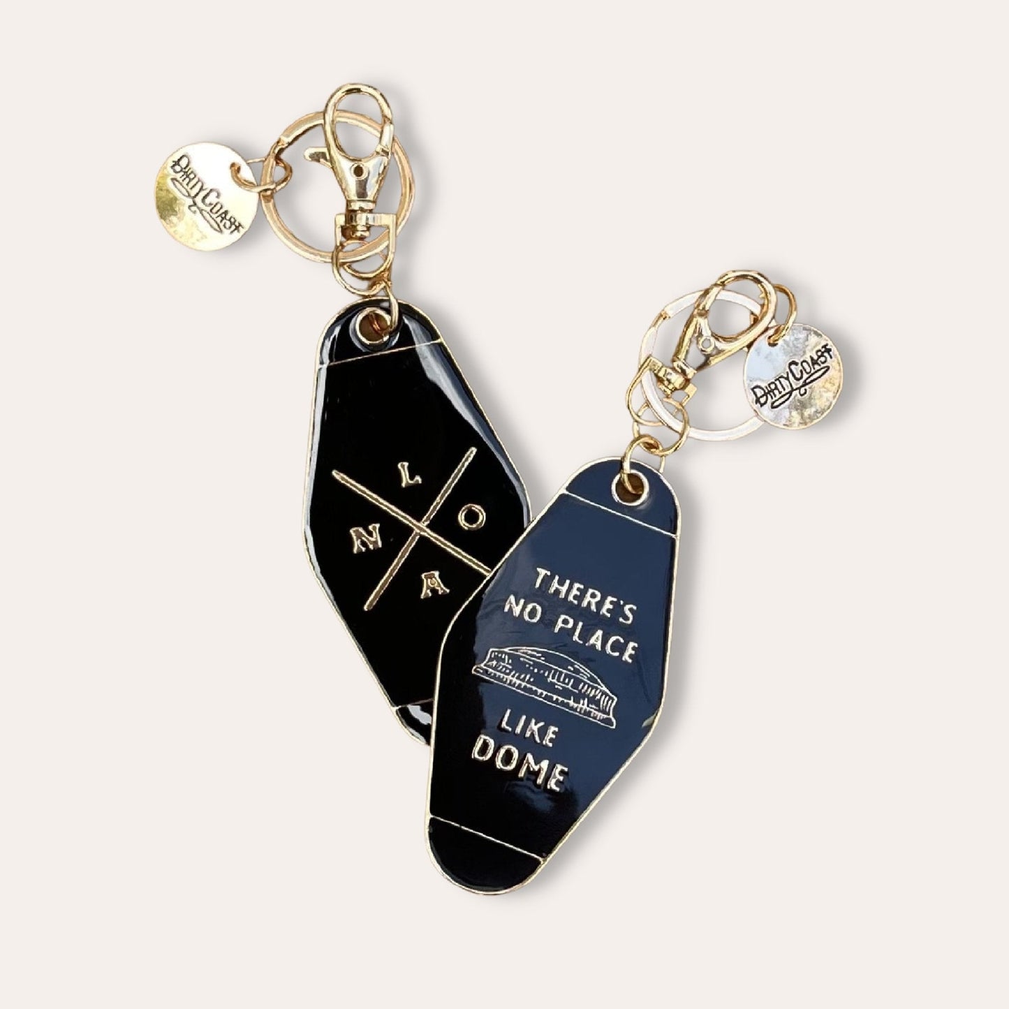 There's No Place Like Dome Enamel Motel Keychain - Dirty Coast Press