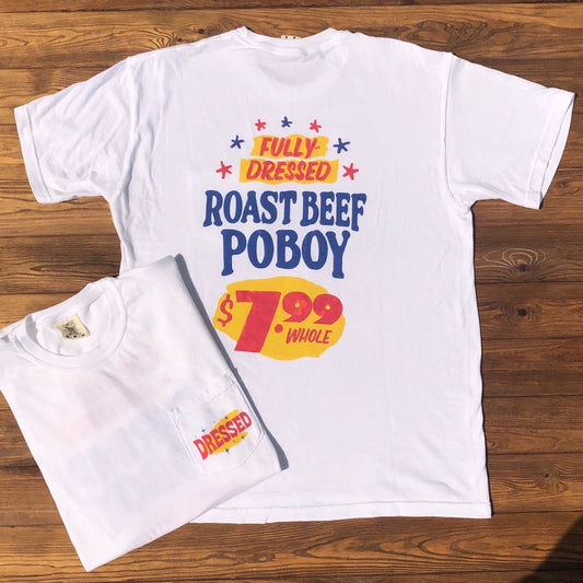 Dressed Roast Beef Po'Boy Pocket Tee - Dirty Coast Press