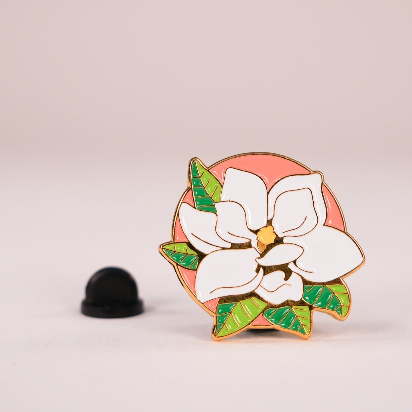 Magnolia Enamel Pin - Dirty Coast Press