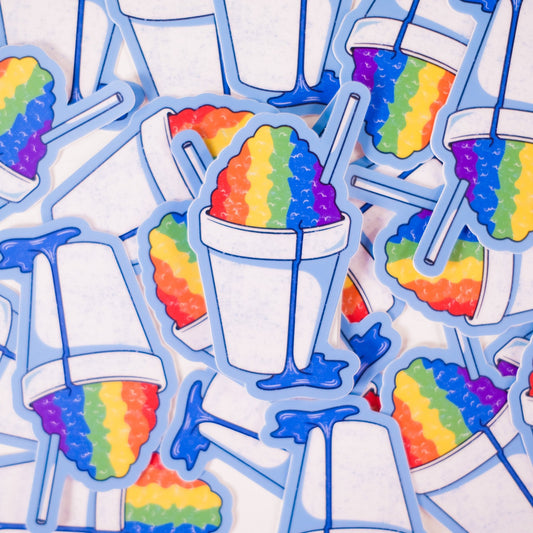 Rainbow Snoball Sticker - Dirty Coast Press